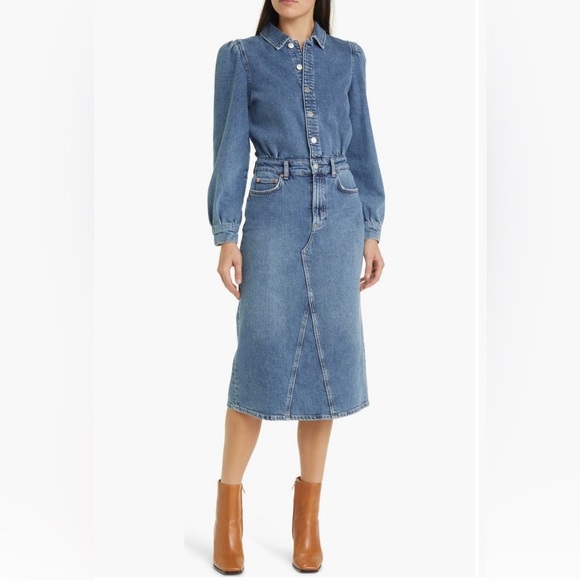 Rails Beverly Long Sleeve Nonstretch Denim Shirtdress - Picture 1 of 9
